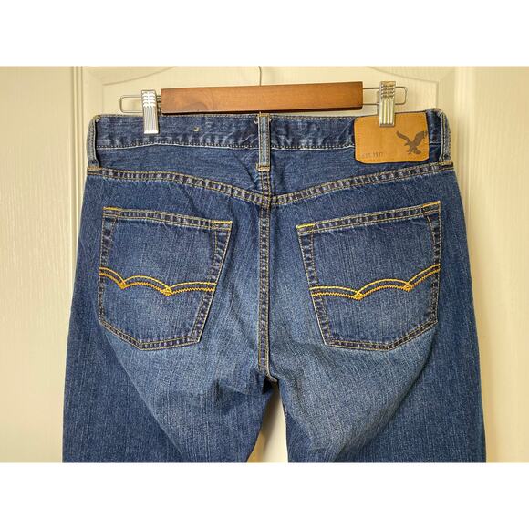 American Eagle Classic Straight Dark Blue Jeans Men's Size 30X32 - Picture 6 of 7